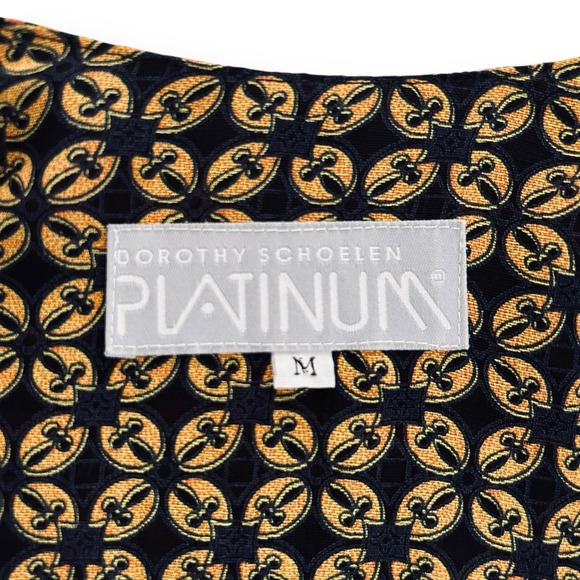 Dorothy Schoelen Platinum Vintage Medium Black Multi Long Sleeve Sheer Jacket - Picture 15 of 16